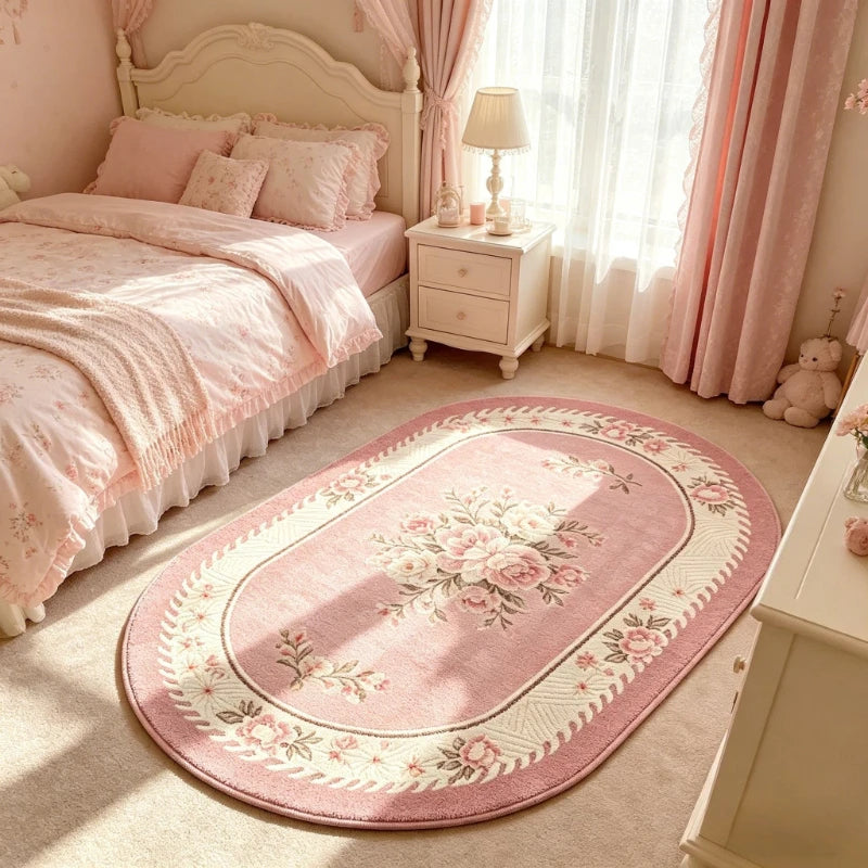 Art Style Plush Flower Rug For Living Room And Bedroom