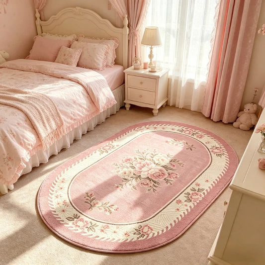 Art Style Plush Flower Rug For Living Room And Bedroom