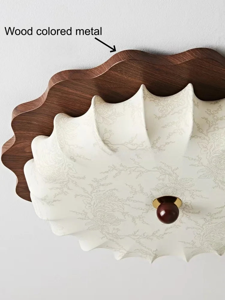 Bedroom Lights, Ceiling Lights, High-End Sense, Antique Style, Vintage Walnut Fabric, Nanyang Style Room Lighting Fixtures