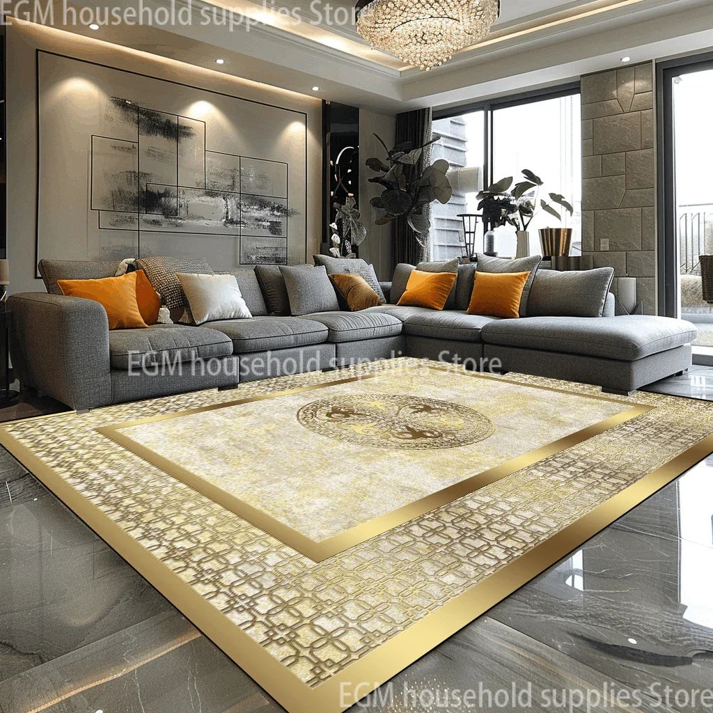 European Style Luxury Rug Non Slip Carpet For Living Room