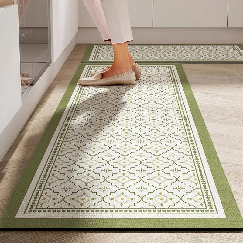 Facaishu Kitchen PVC Leather Anti Slip Waterproof Floor Mat