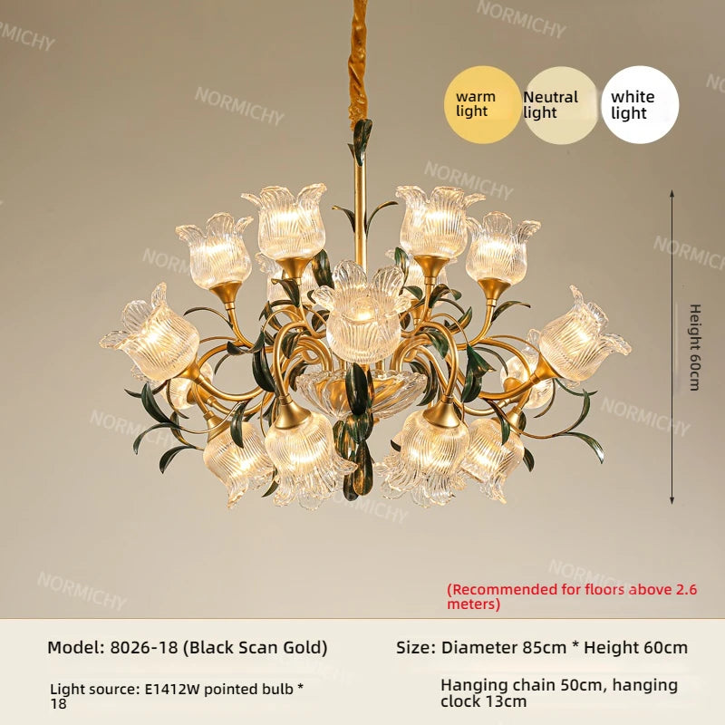 French Retro Living Room Pendant Light Glass Crystal Light Luxury Designer Cream Style High-Rise Mid-Range Restaurant Light