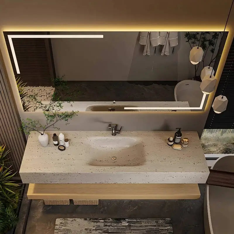 Rustic Set Mirror Bathroom Cabinet Light Vintage Space Saving Bathroom Cabinet Shelves Vanity Mobile Da Bagno Furniture For Home