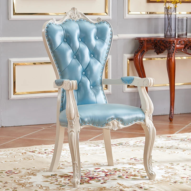 DUTRIEUX European Solid Wood Dining Chair Princess Lazy Throne