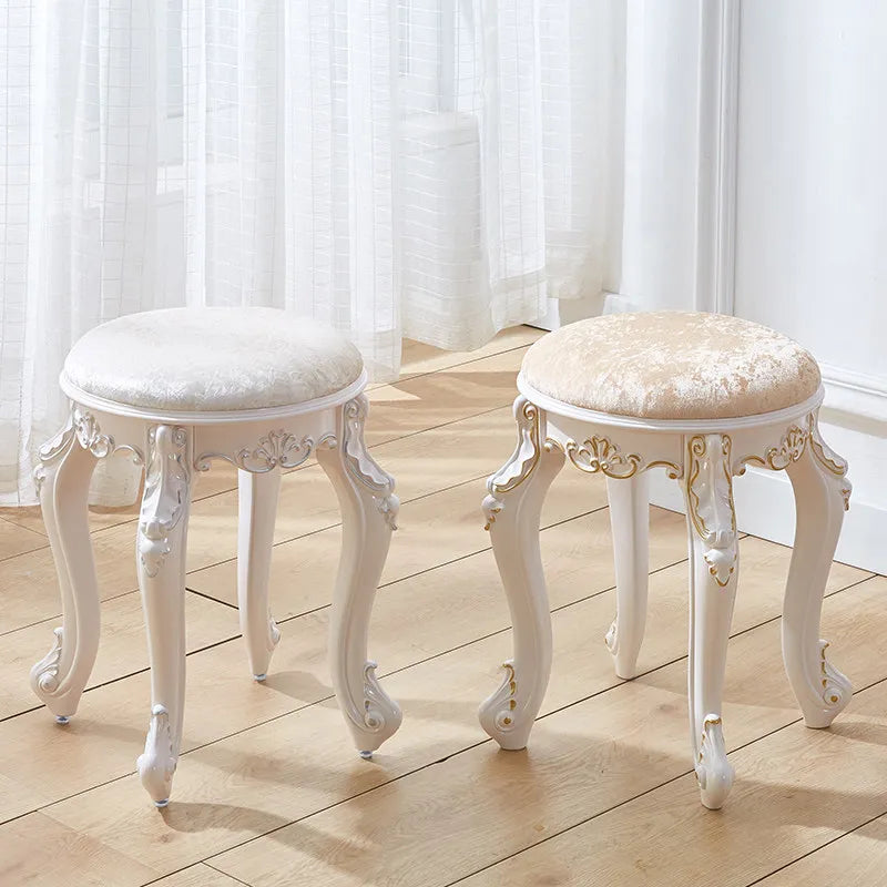 Multi Purpose Upholstered Vanity Stool with Cushion Bedroom Piano Bench