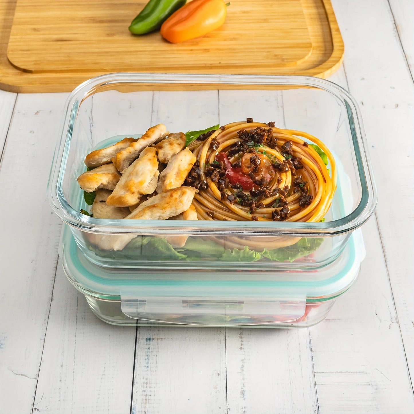 10pcs Airtight Glass Food Storage Containers, Outdoor Picnic, Lunch Box, Microwave, Oven - Perfect for Salads, Fruits, Vegetables And Sandwiches