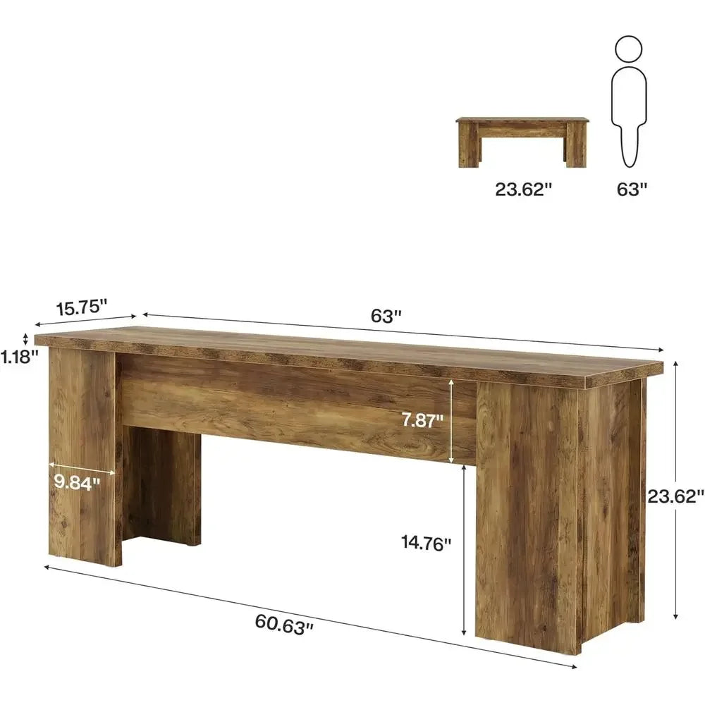 63-Inch Low ole Table, armhouse Wooden Entryway Table, Narrow Long Soa Table Behind Couch or Living Room, Entrance, Hallway