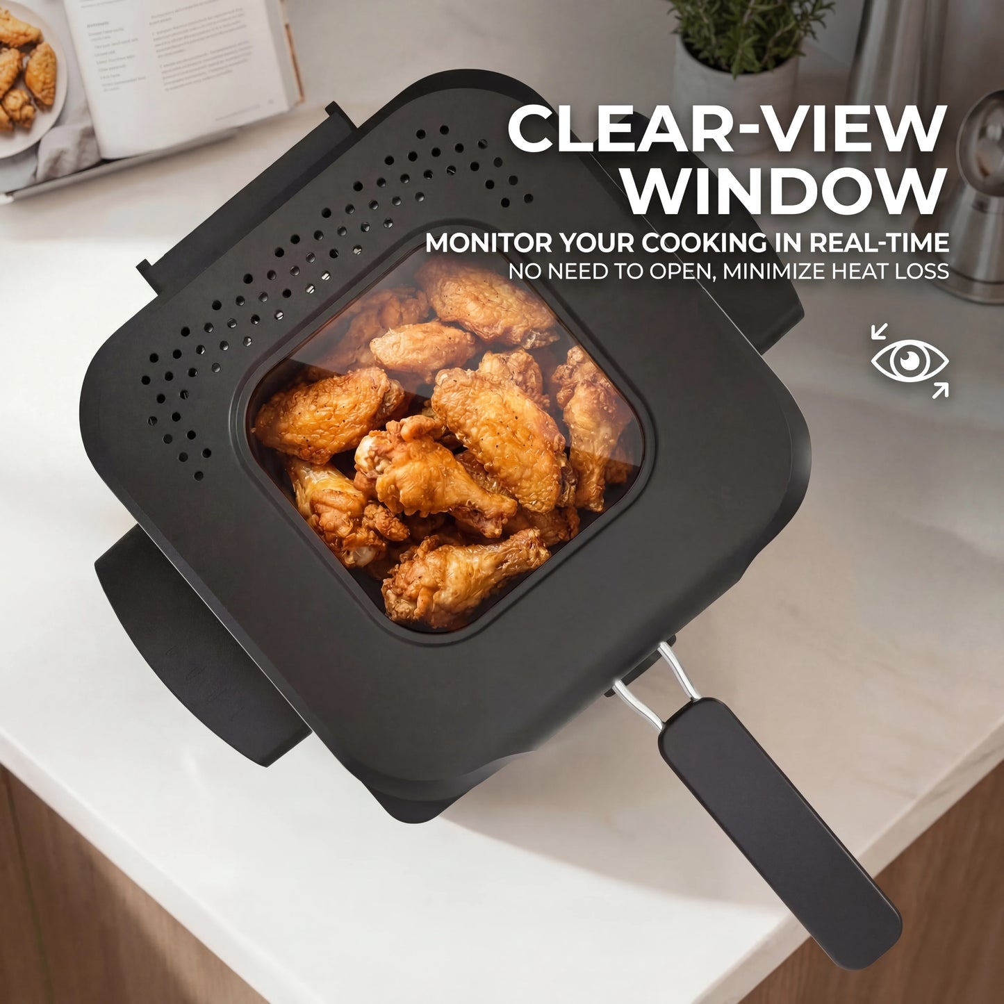 CACHOO Digital Control Deep Fryer With Observation Window
