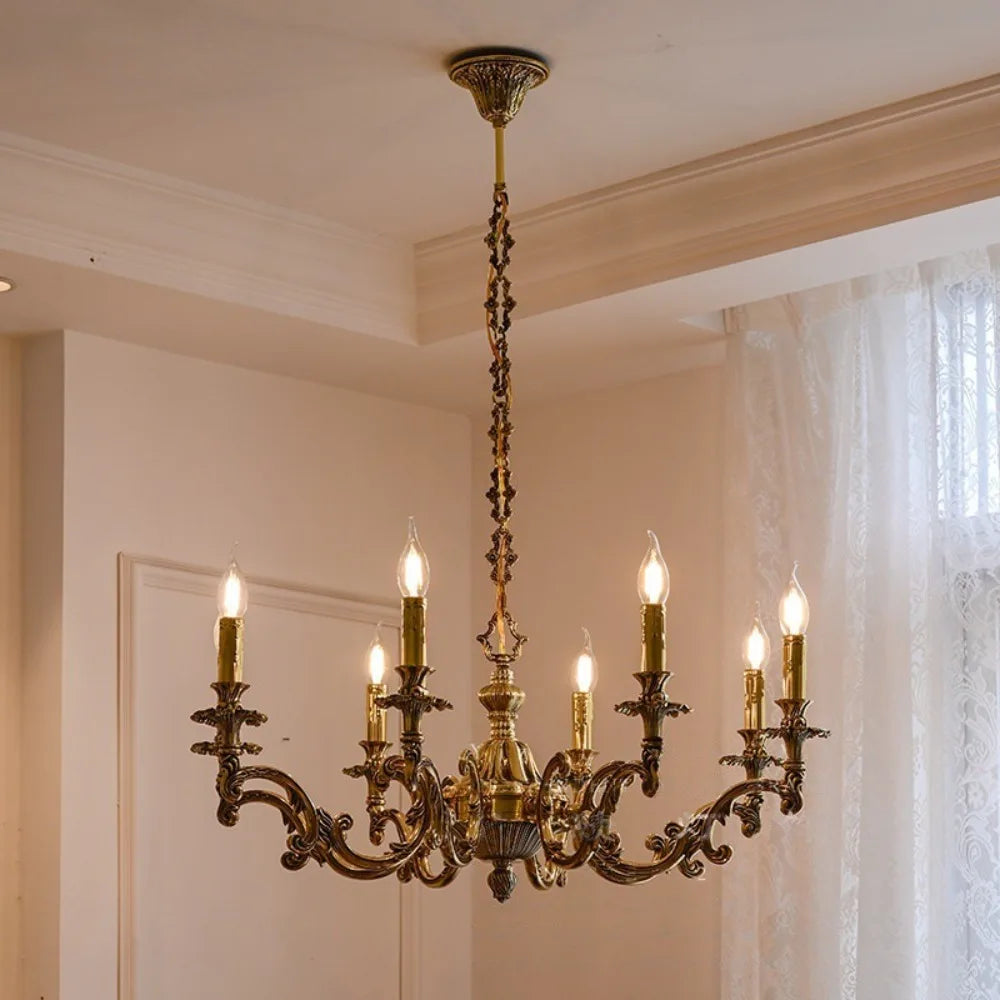 Minimalist Copper Pendant Chandelier for Dining Room and Living Spaces