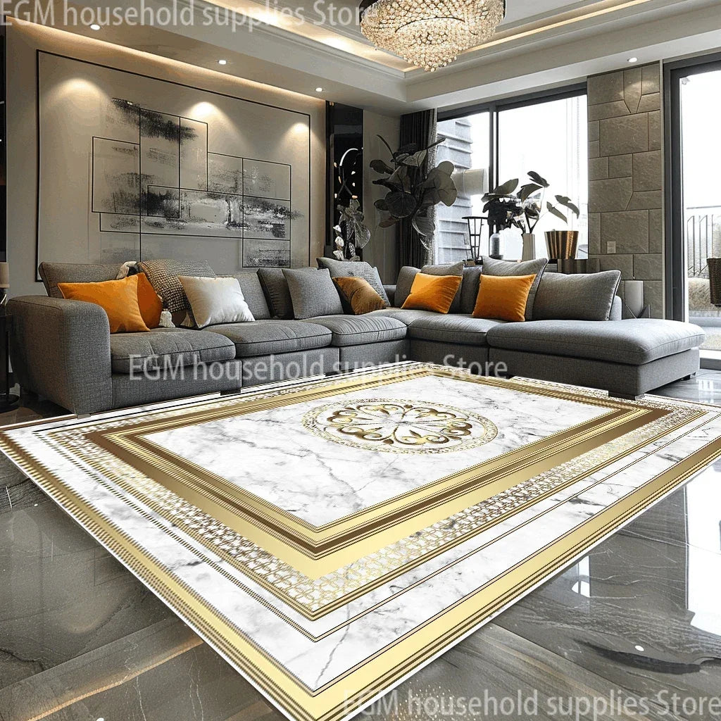 European Style Luxury Rug Non Slip Carpet For Living Room