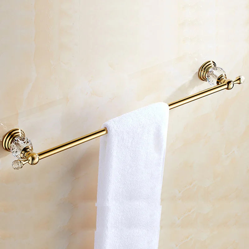 HOBHE Stainless Steel Single Towel Rail Bath Organizer