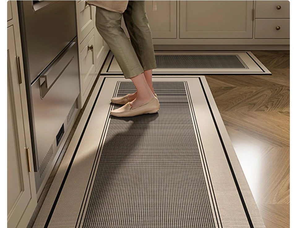Facaishu Kitchen Floor Mat Absorbent Non Slip PVC Backed Rug