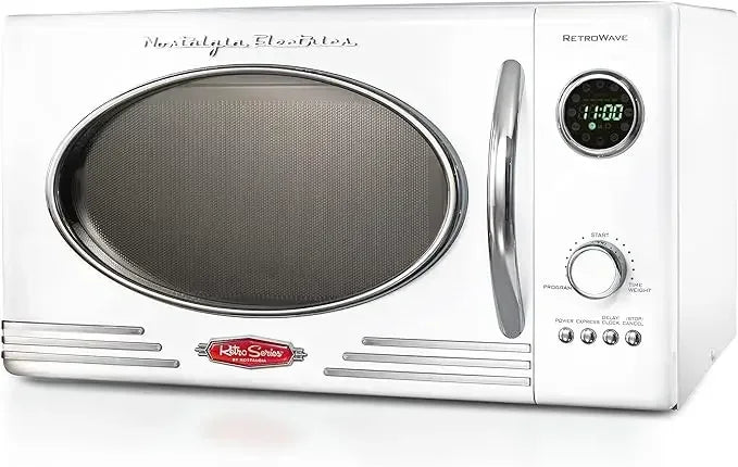 Retro Countertop Microwave Oven 800W With 12 Settings