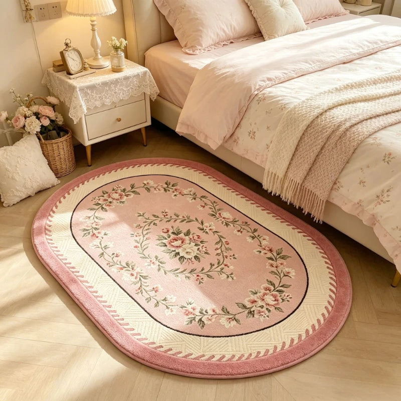 Art Style Plush Flower Rug For Living Room And Bedroom