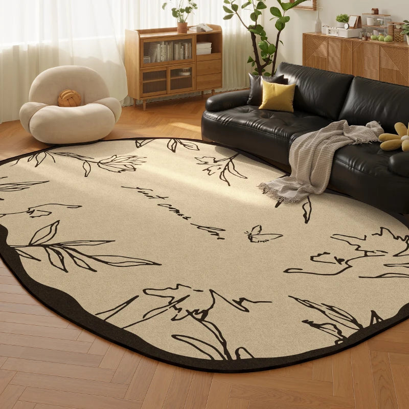 Retro Style Plush Rug For Living Room And Bedroom Decor