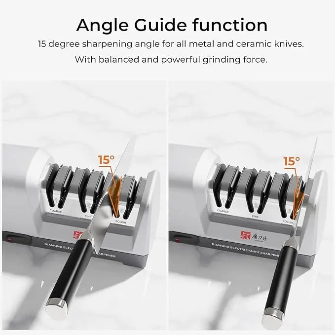 TAIDEA 3-Stage Electric Knife Sharpener For Kitchen Blades, Diamond Abrasive