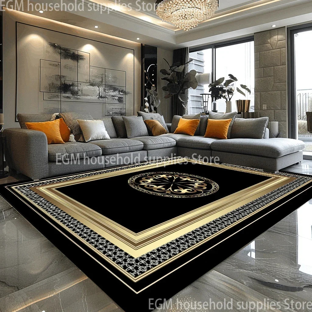 European Style Luxury Rug Non Slip Carpet For Living Room
