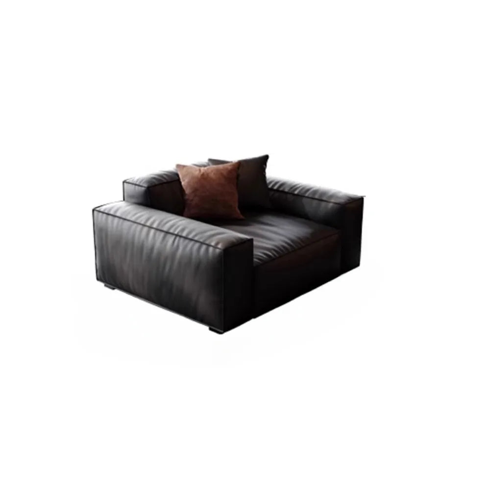 MDNG Genuine Leather Italian Style Sectional Sofa Family Living Room