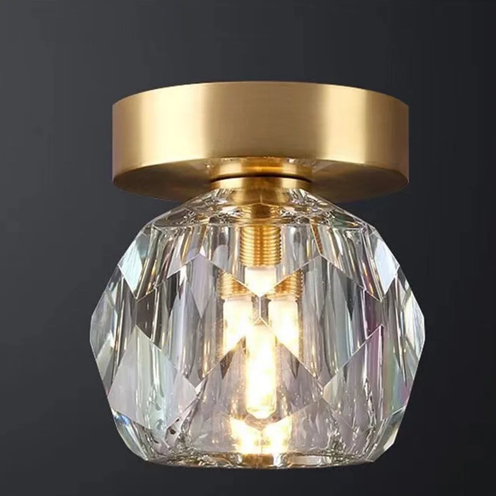 Modern LED Crystal Ceiling Lights Living Room Hallway Lighting Home Deocoration Ceiling Lamp Glass Minimalist Light Fixture