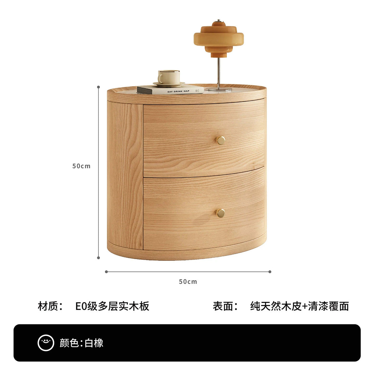 Dutrieux Modern Bedside Table With Drawers Minimalist Nightstand