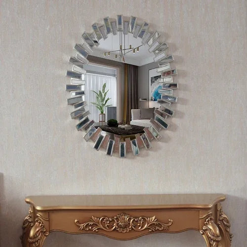 Gold Oval Bathroom Mirror Vanity For European Style Wall Decor