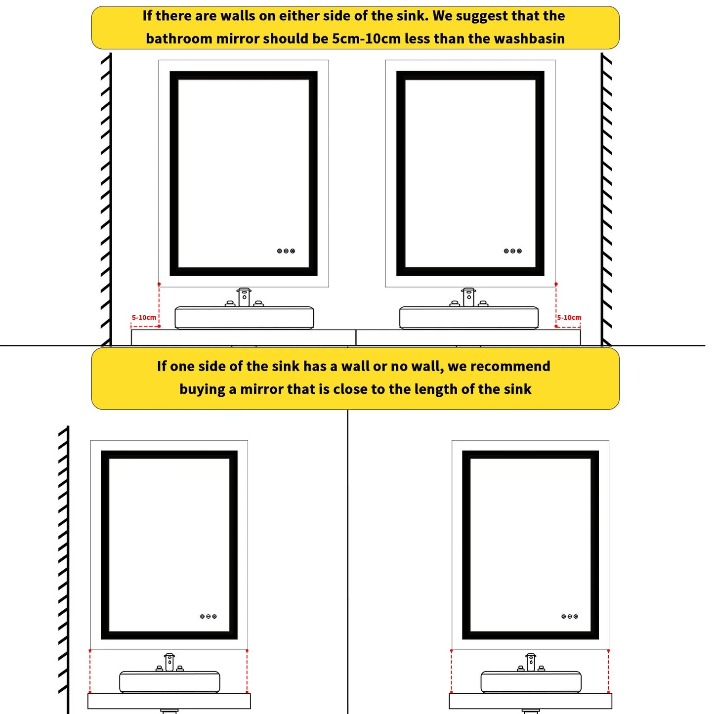 LED Bathroom Vanity Mirror Gold Frame Front Lighted Aluminum Rectangle Beveled Edge Tricolors Stepless Dimmable