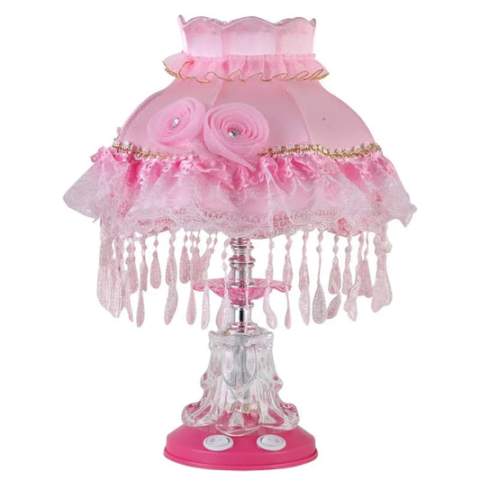 Nordic Retro Pink Table Lamps for Children's Bedroom Bedside Lamp Princess Room Decor Red Desk Lamp