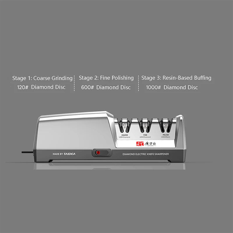 TAIDEA 3-Stage Electric Knife Sharpener For Kitchen Blades, Diamond Abrasive