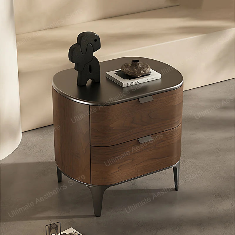 Luxury Delicacy Bedside Tables Simple Creative Storage Drawers Nightstand Trendy Italian Mesitas De Noche Bedroom Furniture