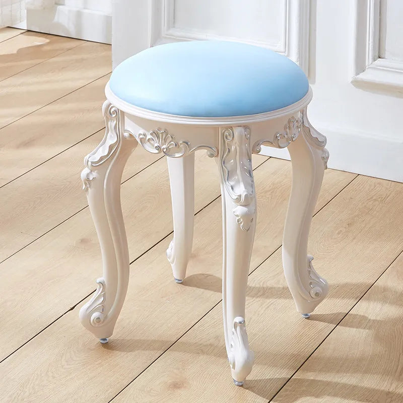Multi Purpose Upholstered Vanity Stool with Cushion Bedroom Piano Bench