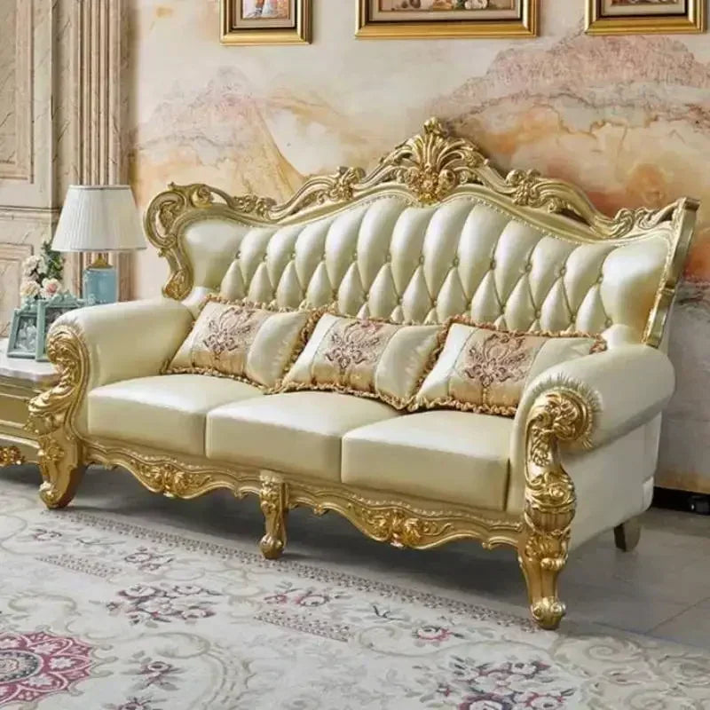 Wood Design Reclining Sofa Set For Modern Nordic Living Room